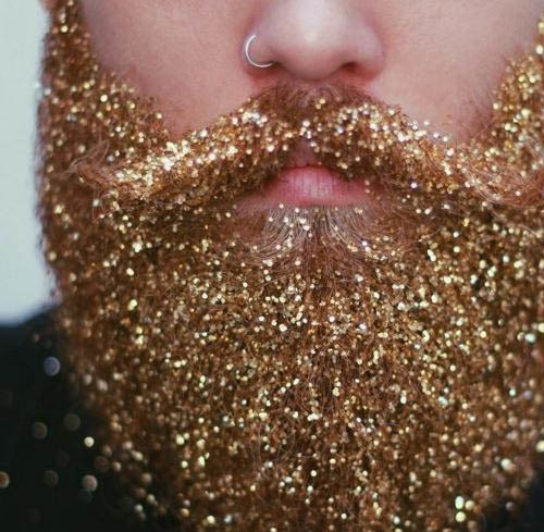 Glitter sur la barbe