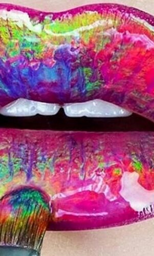 Maquillage licorne: holographique