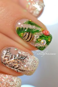 Idées nail art Noël