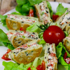 Des petites bouchées de poivron au chèvres frais