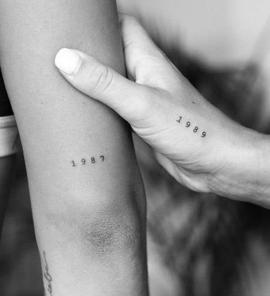 Le tatouage classique : la date de naissance 