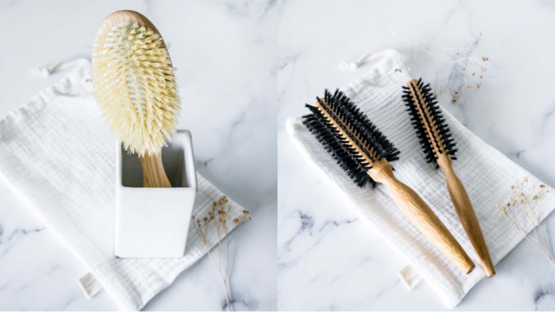 brosse poils de sanglier pour eviter de casser les cheveux